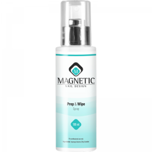 Magnetic prep en wipe spray