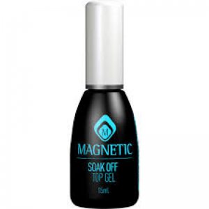 Magnetic soak off top gel