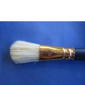 Maskerkwastje klein varkenshaar houtensteel zwart