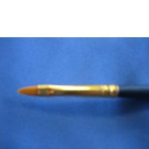 lippenpenseel synthetische vezel houtensteel zwart